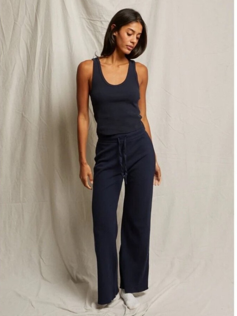 PerfectWhiteTee Kylie Waffle Pant in Black *flaw | XS